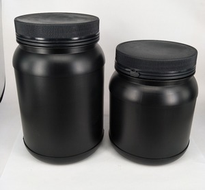 Conteneur en plastique noir HDPE de qualité alimentaire de 2500 ml, grand et vide, anti-effraction, pour l'emballage de protéines en poudre - Product Image 4
