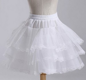 <span class=keywords><strong>Jupon</strong></span> <span class=keywords><strong>court</strong></span> en dentelle 3 couches, sous-jupe, décoration Crinoline, Cosplay WF953 - Product Image 1