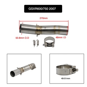 GSX650 GSX750 GSX1000 Système d'échappement de moto en acier inoxydable Middle Link Tuyau d'échappement avant pour <span class=keywords><strong>GSR</strong></span> - Product Image 4