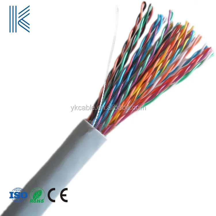 Black white yellow blue color code 50 100 200 300 pair telephone cable