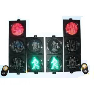 Road Cross 300mm Pedestrian 3 Color Button Push Traffic Signal Light Shenzhen LED Factory Lighting