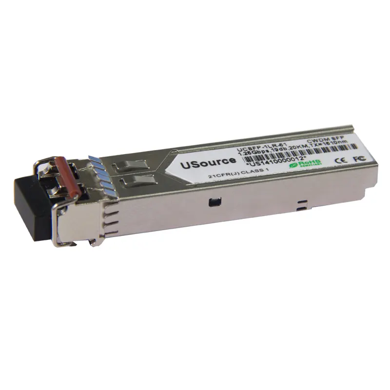 Fiber optik modülü 1.25G CWDM SFP alıcı-verici 1270 ila 1610nm 20km