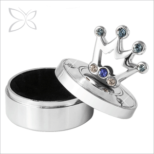 คริสตอคราฟท์ กล่องใส่เครื่องประดับคริสตัลชุบเงินคุณภาพเยี่ยม ขนาด 3.9x4.5 ซม. - Product Image 2