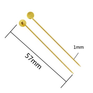 Oro / plata / rodio plateó la broche del pin broche de aguja - Product Image 2