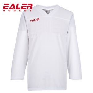 Camiseta de hockey blanca con estampado al por mayor, camiseta de hockey en blanco con logotipo personalizado - Product Image 4