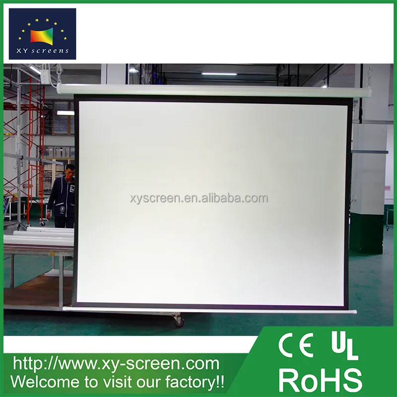 Xyscreen 70 дюймов Full HD 3D Электрический моторизованный проекционный экран RC домашнего кинотеатра белый Телевизор кино