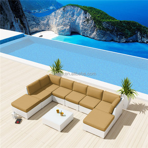 Nouvel ensemble de canapés d'angle en rotin 8 <span class=keywords><strong>places</strong></span> populaires <span class=keywords><strong>canapé</strong></span> de patio en <span class=keywords><strong>osier</strong></span> extérieur avec table basse - Product Image 4