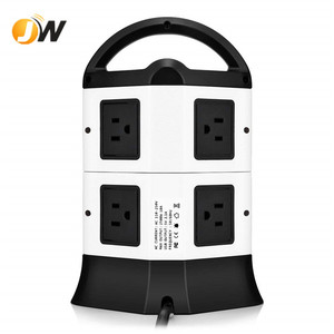 10A 125V 7 Outlet tapones <span class=keywords><strong>Protector</strong></span> contra sobretensiones con 2 USB <span class=keywords><strong>de</strong></span> tiras <span class=keywords><strong>de</strong></span> Torre - Product Image 5