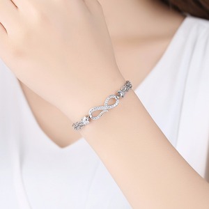 LUOTEEMI Thời Trang Twist Geometric Bracelet Bangles Cho Phụ Nữ Vàng-màu Pha Lê CZ Bracelet Đảng Jewelry Braceleiras Xung - Product Image 3