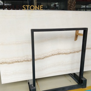 Haute Qualité Poli Naturel Veine Blanc Ivoire Dalles de Marbre Onyx - Product Image 2