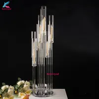 Hot sell K1165H table centerpiece candleholder crystal wedding candelabra