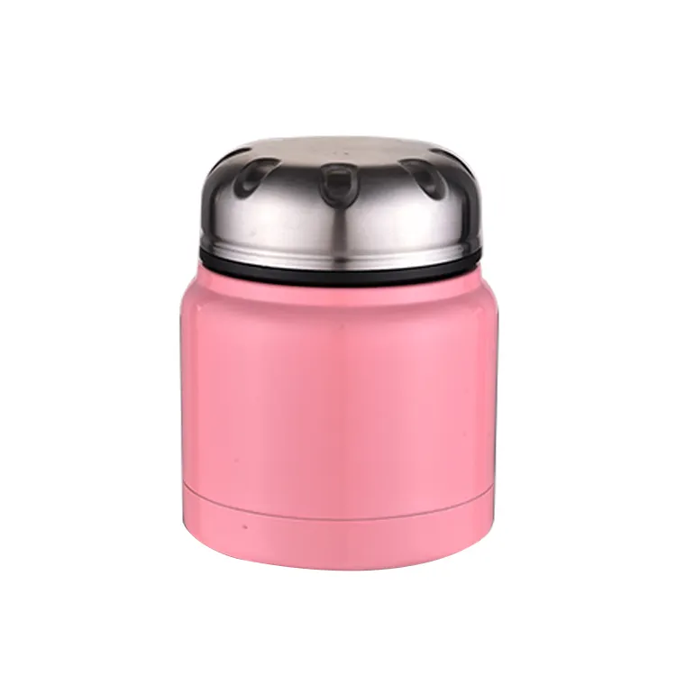 ピンクのステンレス鋼の熱い食品赤ちゃん魔法瓶食品容器