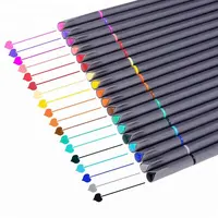 חכם צבעוני עטים עבור כתב עת מתכנן בסדר עטי בסדר טיפ 0.4mm ציור עטים צבעוני סמני עם 24 צבעים