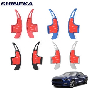 En Alliage d'aluminium <span class=keywords><strong>Voiture</strong></span> Volant Palettes De Vitesses Choisir Pagaie Accessoires Intérieurs pour Ford Mustang 2015 + - Product Image 6