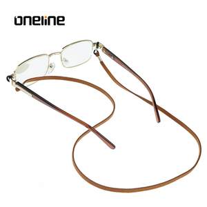Cordon de lunettes de sport en cuir PU antidérapant personnalisé Porte-lunettes de soleil Chaîne de corde à sangle - Product Image 3