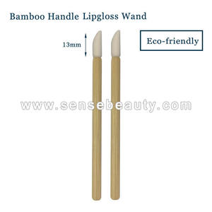 Brosse à cils à usage unique, jetable, manche en <span class=keywords><strong>bois</strong></span> en bambou, écologique, Logo, pièces - Product Image 2