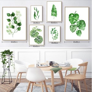 Khách sạn tác phẩm nghệ thuật Nhà cung cấp tùy chỉnh vải sơn tường nghệ thuật hiện đại màu xanh lá cây nhà máy Vải in nghệ thuật sơn dầu, tường trang trí nội thất sơn - Product Image 4