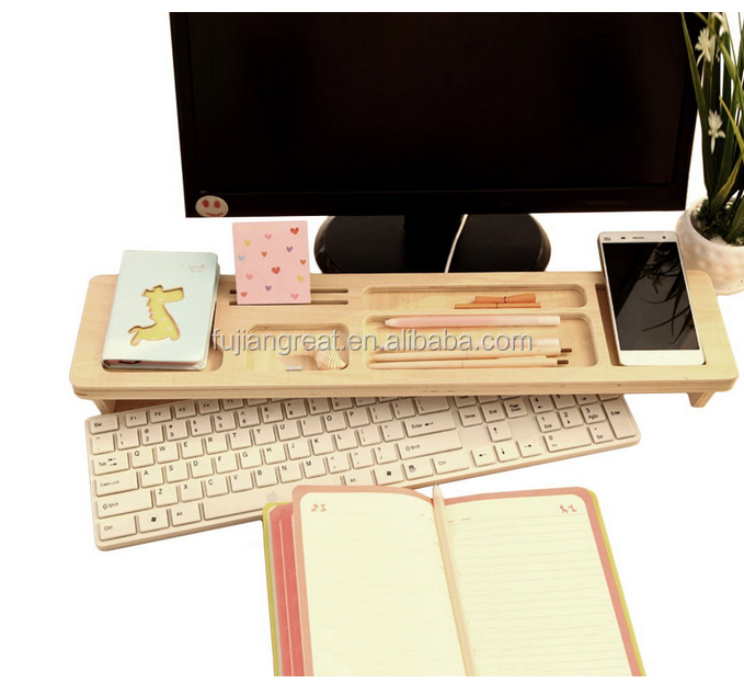 Деревянный Настольный Органайзер над клавиатурой для дома и офиса
