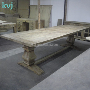 Tavolo da pranzo rustico KVJ-4208 su misura per 10 persone, stile fattoria - Product Image 2