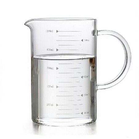 Microwave Oven Safety Mouth-blowing High Borosilicate Glass Transparent Measuring Glass Cup