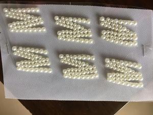 Hotfix trasferimento di strass lasciando toppe rotonde con motivi di perle per i vestiti - Product Image 6