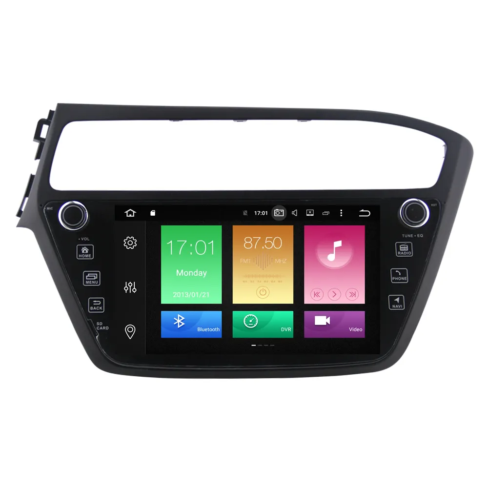 Autoradio android, écran tactile, navigation gps, lecteur dvd, pour voiture Hyundai I20 (2018)