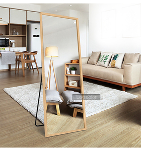 <span class=keywords><strong>Specchio</strong></span> da pavimento a figura intera <span class=keywords><strong>specchio</strong></span> da toeletta <span class=keywords><strong>con</strong></span> cornice in legno naturale <span class=keywords><strong>con</strong></span> supporto in piedi - Product Image 5
