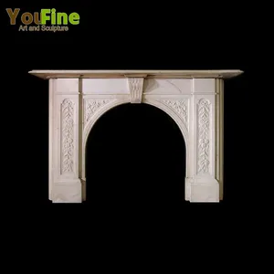 Hot sale arched shape natural stone cheap fireplace mantel