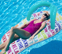 Nouvelle arrivée siège flottant gonflable pliable 2 en 1 matelas Lilo d'eau de piscine en été