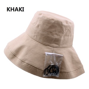 Chapeau de soleil à <span class=keywords><strong>large</strong></span> bord pour l'été en plein air, chapeau de plage tendance pour femmes, anti-UV, printemps, automne, été, chapeau seau en coton pour <span class=keywords><strong>femme</strong></span> - Product Image 5