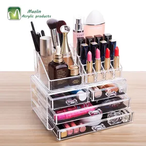 Pabrik Grosir Kotak Display Penyimpanan Makeup Organizer Lipstik Akrilik Set