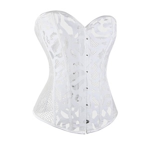 Lace Corset Sexy Bustier Mesh Corselet Underwear Clothing <strong>Black</strong> Slimming <strong>Lingerie</strong> S-6XL - Product Image 5