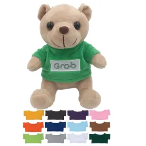 Brinquedo de pelúcia personalizado para ursos pequenos, camiseta unissex para construir ursos de sublimação de 8 a 13 anos, 14 anos ou mais, pode ser personalizada