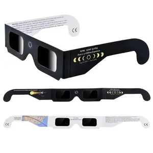 Door To Door Low Price Wholesale Customer Logo Frames Glasses Paper Cardboard Solar Eclipse Glasses