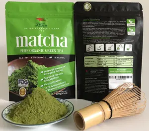 Private Label En Logo Biologische Groene Thee Poeder Matcha Instant Thee