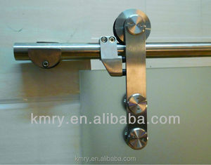 Moderna de acero inoxidable 304 solo panel de vidrio puerta corredera puerta de cristal interior puerta del baño(kt9001) - Product Image 3