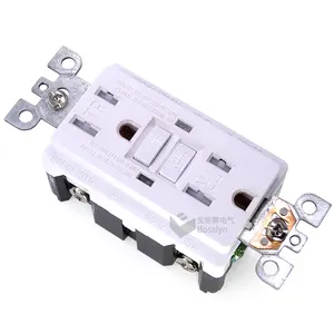 Self-Test GFCI Outlet, 15-Amp GFI Receptacle พร้อมไฟ LED,Tamper-Resistant Ground Fault Circuit Interrupter, UL Listed