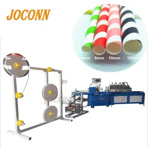 Automatic disposable paper drinking pipe straw tube making machine for party straws with 5 cutters