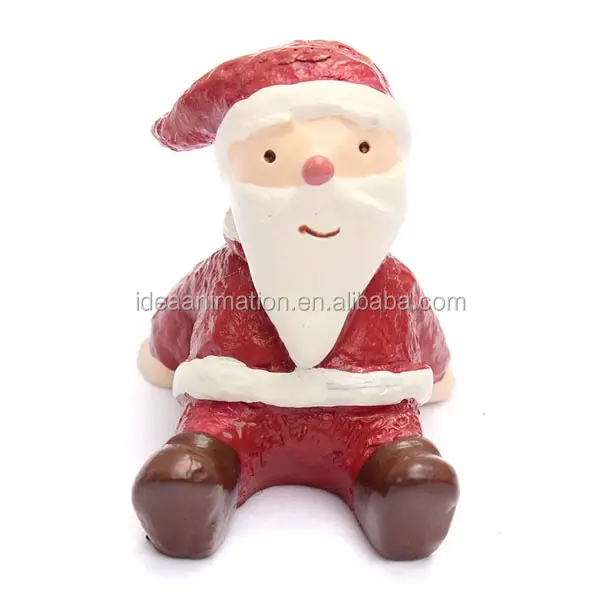 Hot selling 2016 resin Santa Claus for kids pvc cartoon Kriss Kringle indoor decoration