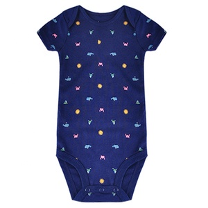 Tutina a Maniche Corte in Cotone 100% con Design Casuale per Neonati e Bambini - Product Image 3