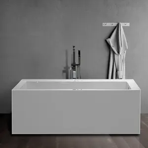 Stand Alone Tub Aifol High Quality Modern Luxury Square 60 Inch Deep Soaker Tub Acrylic Small Tubs Sizes Bathtub Free Stand