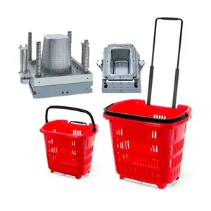 Good price high quality shopping basket trolley mould