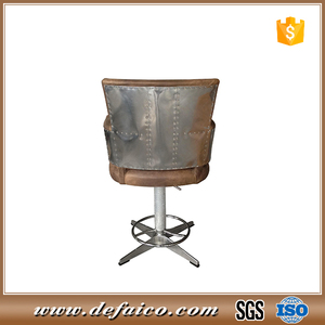 Antique Da Aviator Xoay <span class=keywords><strong>Bar</strong></span> Ghế Đẩu Mà Không Có Bánh Xe - Product Image 4