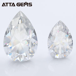 VVS1 brillante pera corte sustituto de <span class=keywords><strong>diamante</strong></span> gemas suelto sintético blanco Moissanite Precio de piedra - Product Image 2
