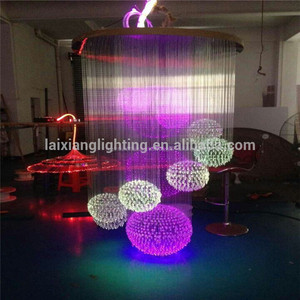 lumière lustre laixiang usa plus populaire avec un câble de fibre optique de l'éclat, sphère Suspensions grande taille moderne - Product Image 2