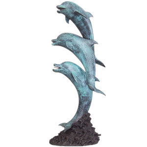 <span class=keywords><strong>Fontaine</strong></span> en bronze en forme de <span class=keywords><strong>dauphin</strong></span> <span class=keywords><strong>pour</strong></span> la décoration de jardin et la <span class=keywords><strong>piscine</strong></span> extérieure - Product Image 1