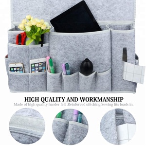 12 Pockets Felt Bedside <strong>Caddy</strong> Storage Organizer <strong>Bed</strong> <strong>Caddy</strong> for Phone Remotes Magazine Glasses Pen Tablet - Product Image 6