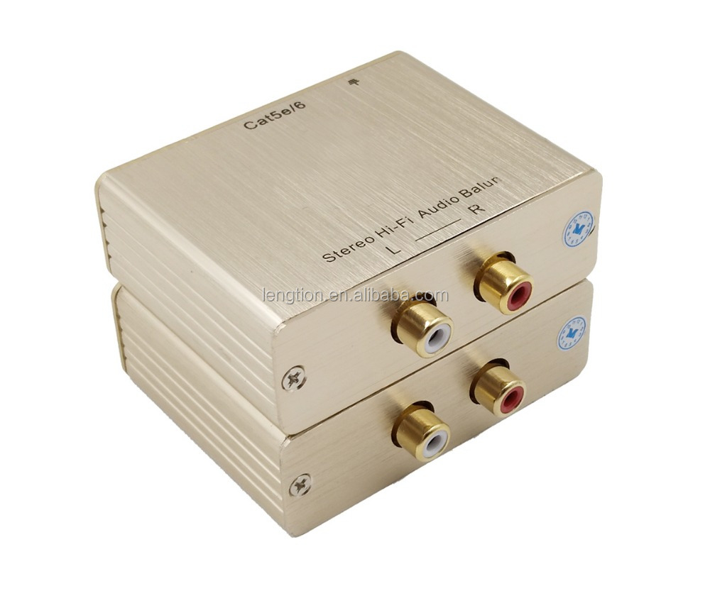 Аналоговый стерео Hi-Fi RCA RL Аудио балун удлинитель по UTP Cat5e RJ45 1000 метр пассивный 20 Гц до 20 кГц