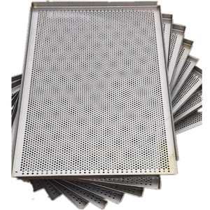 <strong>Small</strong> Cookie Stainless Steel Mesh Perforated Baking Sheet Tray <strong>Pans</strong> - Product Image 6