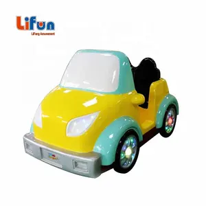 2 Players Yellow Car Coin Operated Ride Children Games Kiddie Rides For Sale